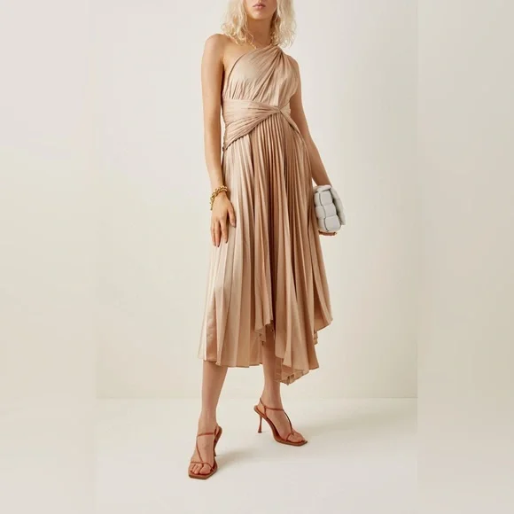 Acler Women's Kalora Satin Dress - Golden - Size 6